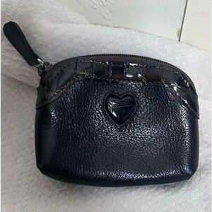 Brighton Mini Wallet 3” x4” Black and Brown Leather